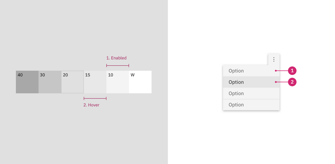 Hover states example